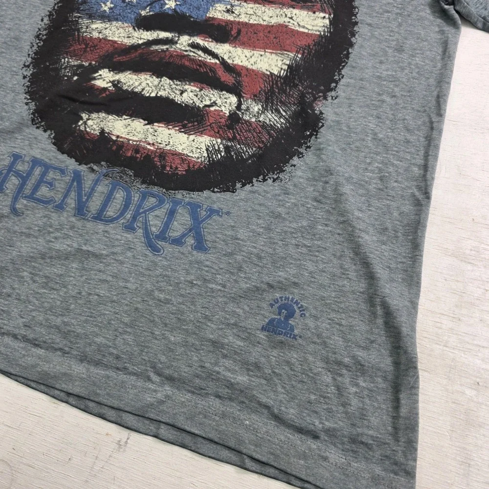 Liquid Blue Jimi Hendrix‎ USA Flag Soft Lite T-Shirt Paper Thin Men's Sz L EUC